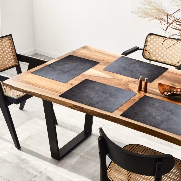 Industrieel - Beton - Grijs - Leisteen - Retro Placemat vinyl groot -zzsfeer4_Kitchenyeah-website