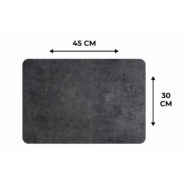 Industrieel - Leisteen - Grijs - Structuur - Beton Placemat vinyl groot -specs