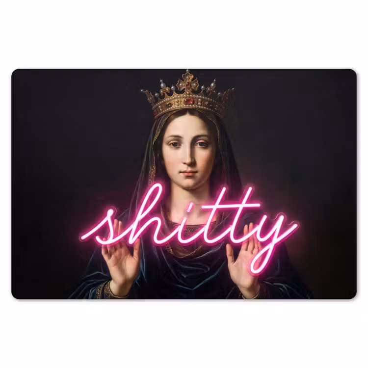 Ironisch - Tekst - Neon Placemat vinyl groot -zzsfeer1_Kitchenyeah-website