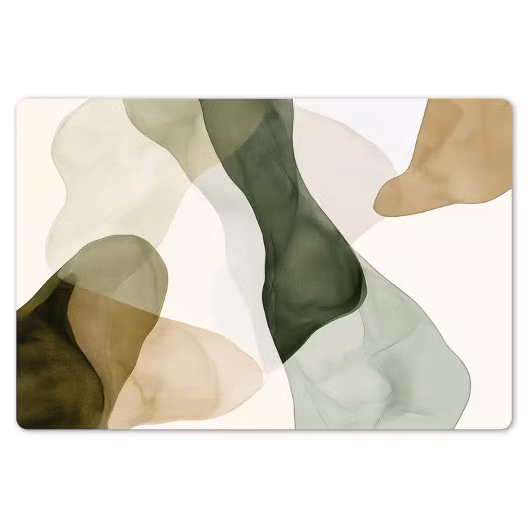 Japandi - Abstract - Groen Placemat vinyl groot -zzsfeer1_Kitchenyeah-website