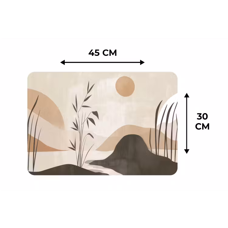 Japandi - Landschap - Beige Placemat vinyl groot -specs