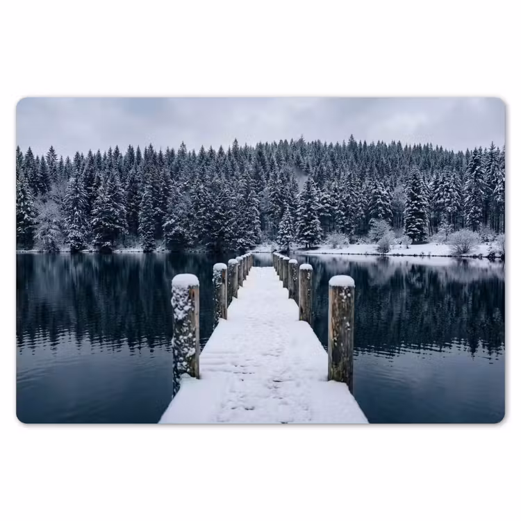 Steiger - Meer - Sneeuw - Bergen - Rustgevend Placemat vinyl groot -zzsfeer1_Kitchenyeah-website