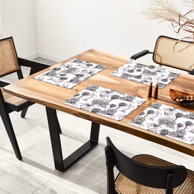 Jungle - Dieren - Grijs Placemat vinyl groot 368 -zzsfeer4_Kitchenyeah-website