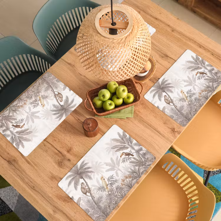 Jungle - Dieren - Palmbomen Placemat vinyl groot -zzsfeer5_Kitchenyeah-website