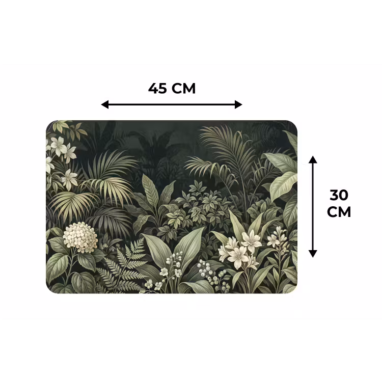 Jungle - Bladeren - Botanisch - Groen Placemat vinyl groot -specs