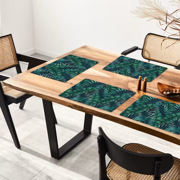 Jungle - Bladeren - Tropisch Placemat vinyl groot -zzsfeer4_Kitchenyeah-website