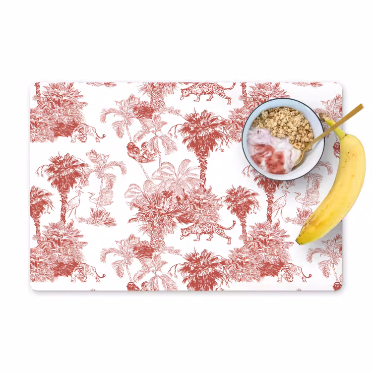 Jungle - Natuur - Rood Placemat vinyl groot 368 -zzzproduct_Kitchenyeah-website