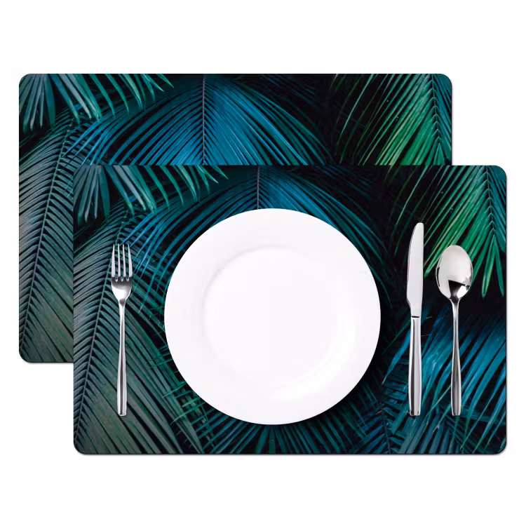 Inductie mat - Jungle - Inductie beschermer - Palmblad - Natuur Placemat vinyl groot -zzsfeer2_Kitchenyeah-website
