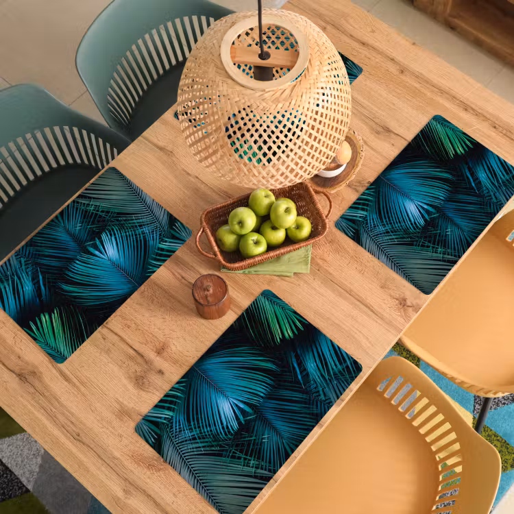 Inductie mat - Jungle - Inductie beschermer - Palmblad - Natuur Placemat vinyl groot -zzsfeer5_Kitchenyeah-website
