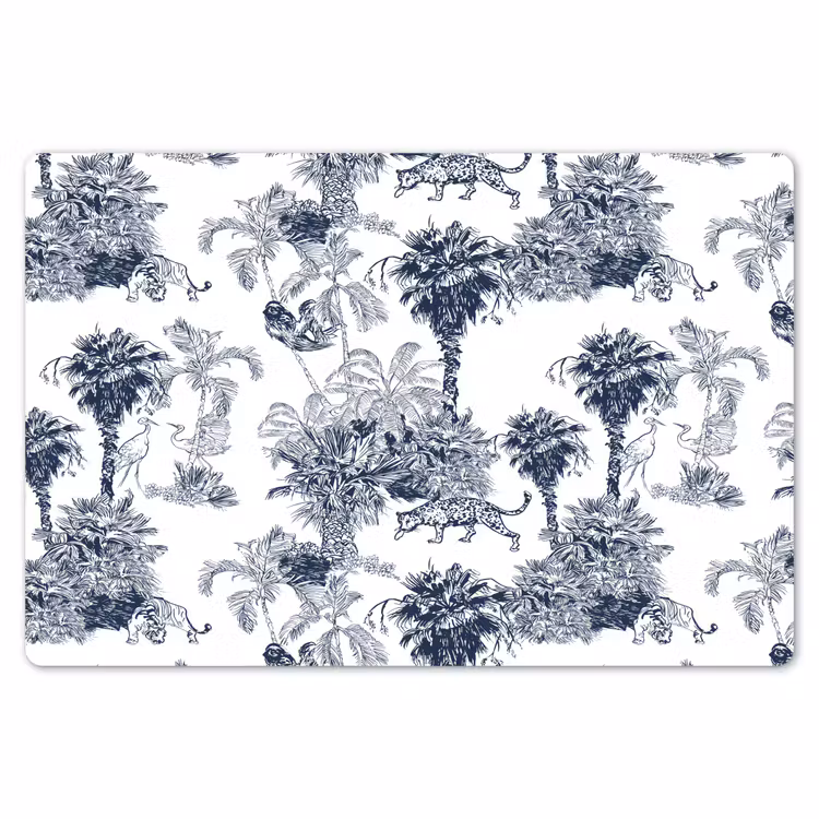 Jungle - Beplanting - Blauw Placemat vinyl groot 368 -zzsfeer1_Kitchenyeah-website