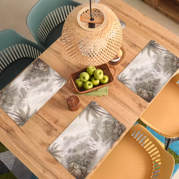Jungle - Watervallen - Tropisch - Illustratie Placemat vinyl groot -zzsfeer5_Kitchenyeah-website