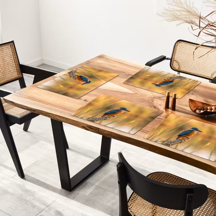 IJsvogel - Tak - Water - Kleurrijk - Levendig Placemat vinyl groot -zzsfeer4_Kitchenyeah-website