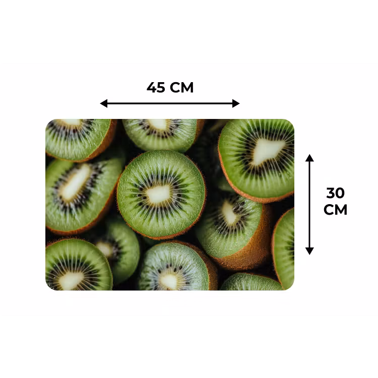Kiwi - Fruit - Groen Placemat vinyl groot -specs