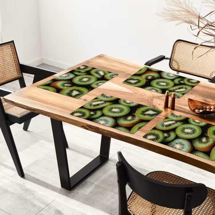Kiwi - Fruit - Groen Placemat vinyl groot -zzsfeer4_Kitchenyeah-website