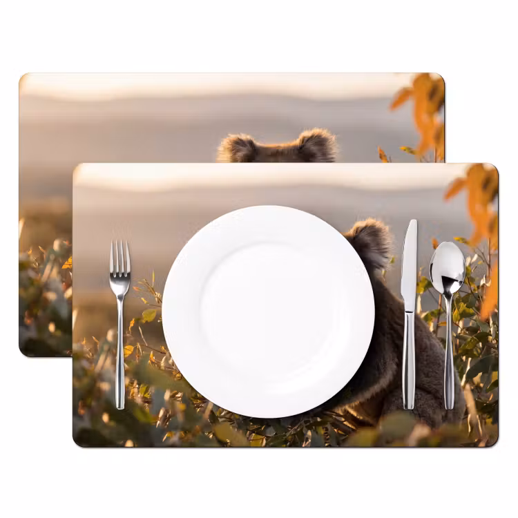 Koala - Bladeren - Ochtendlicht Placemat vinyl groot -zzsfeer2_Kitchenyeah-website