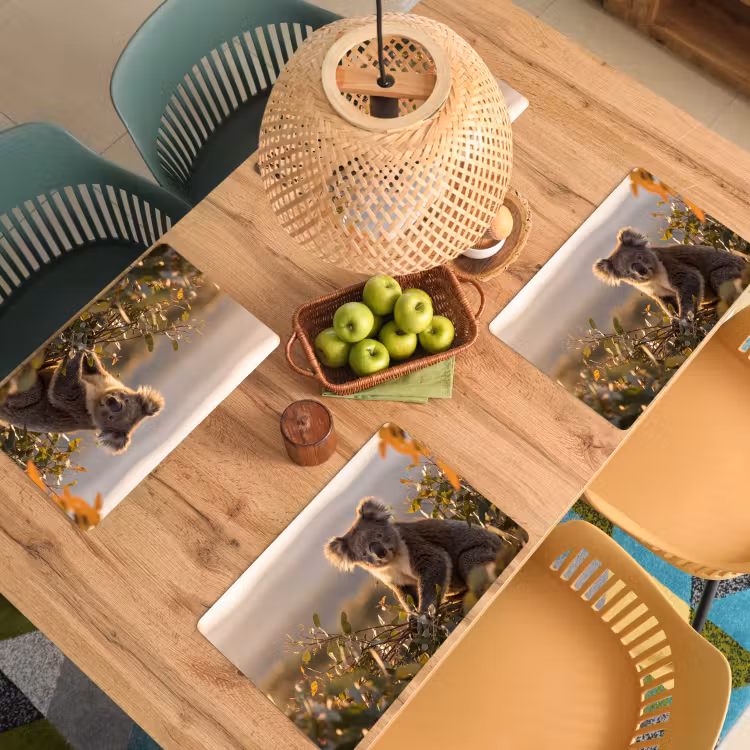 Koala - Bladeren - Ochtendlicht Placemat vinyl groot -zzsfeer5_Kitchenyeah-website