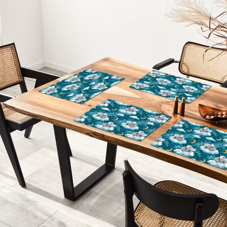 Koala's - Betoverend - Blauw Placemat vinyl groot 368 -zzsfeer4_Kitchenyeah-website