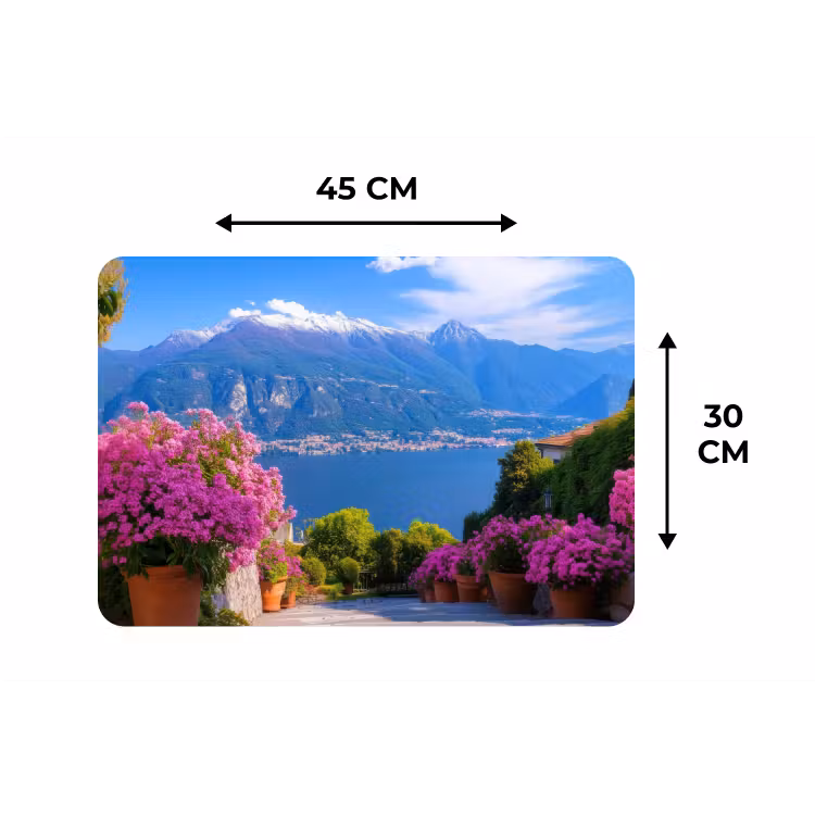 Lake Como - Italië - Landschap Placemat vinyl groot -specs