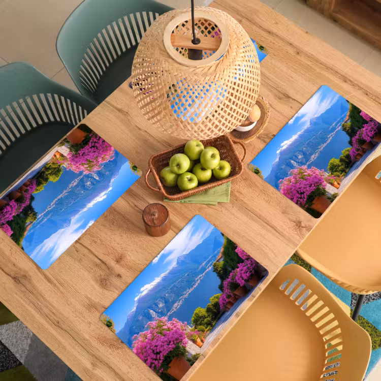 Lake Como - Italië - Landschap Placemat vinyl groot -zzsfeer5_Kitchenyeah-website