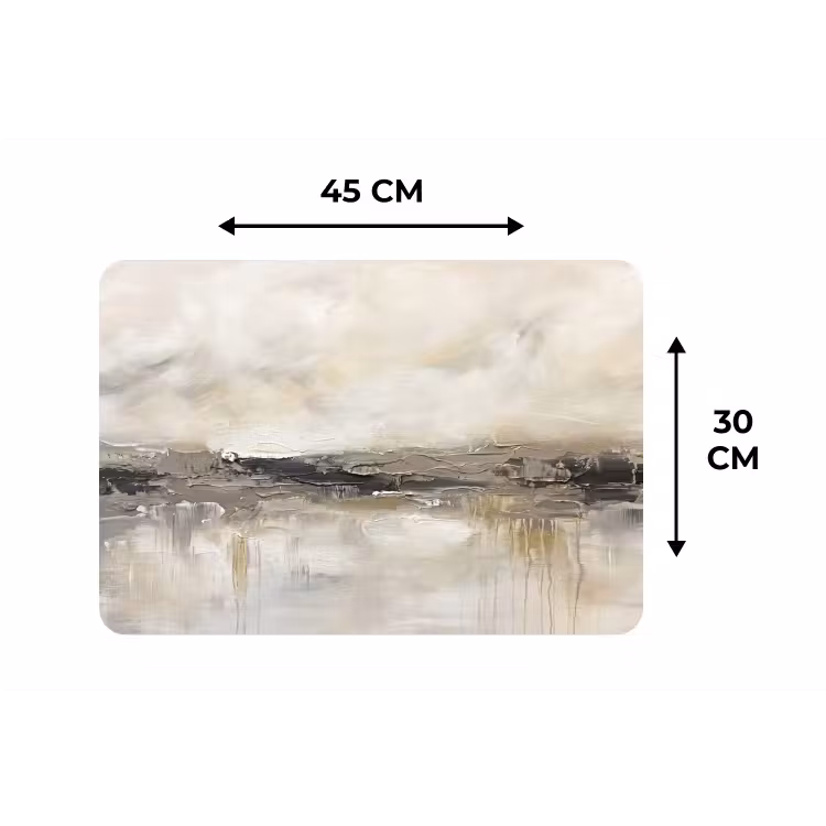 Landschap - Horizon - Natuur - Abstract - Neutraal Placemat vinyl groot -specs