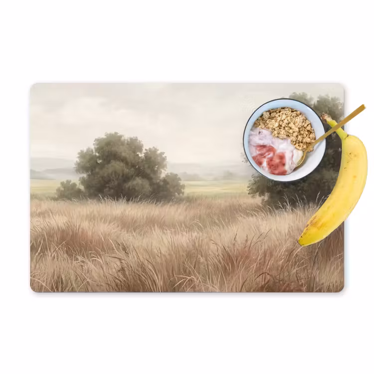 Landschap - Minimalistisch - Beige Placemat vinyl groot -zzzproduct_Kitchenyeah-website