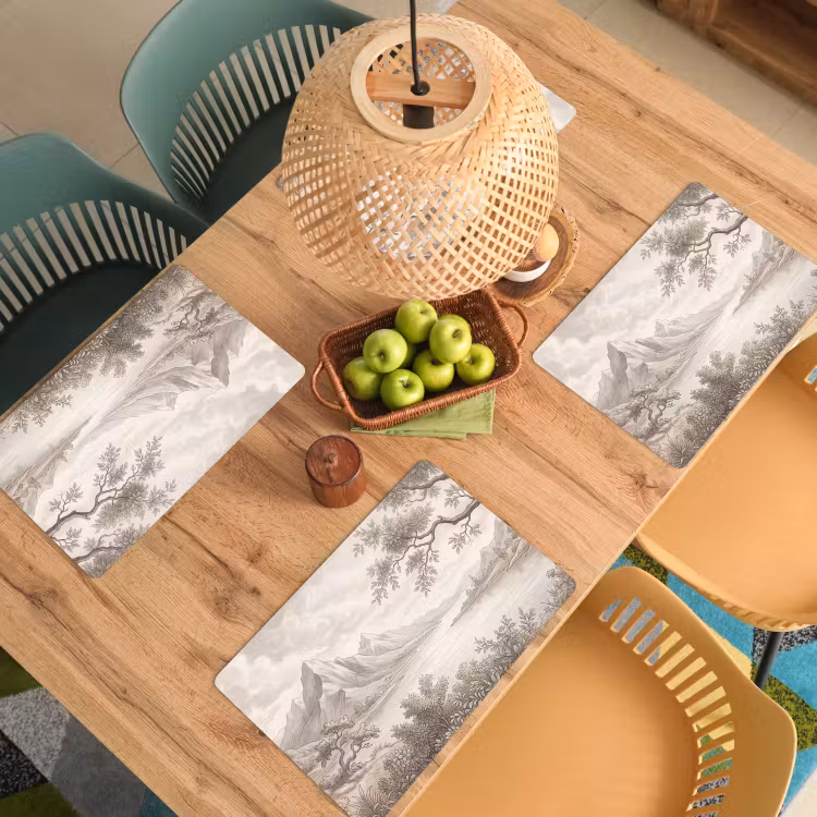 Landschap - Bergen - Meer - Natuur Placemat vinyl groot -zzsfeer5_Kitchenyeah-website