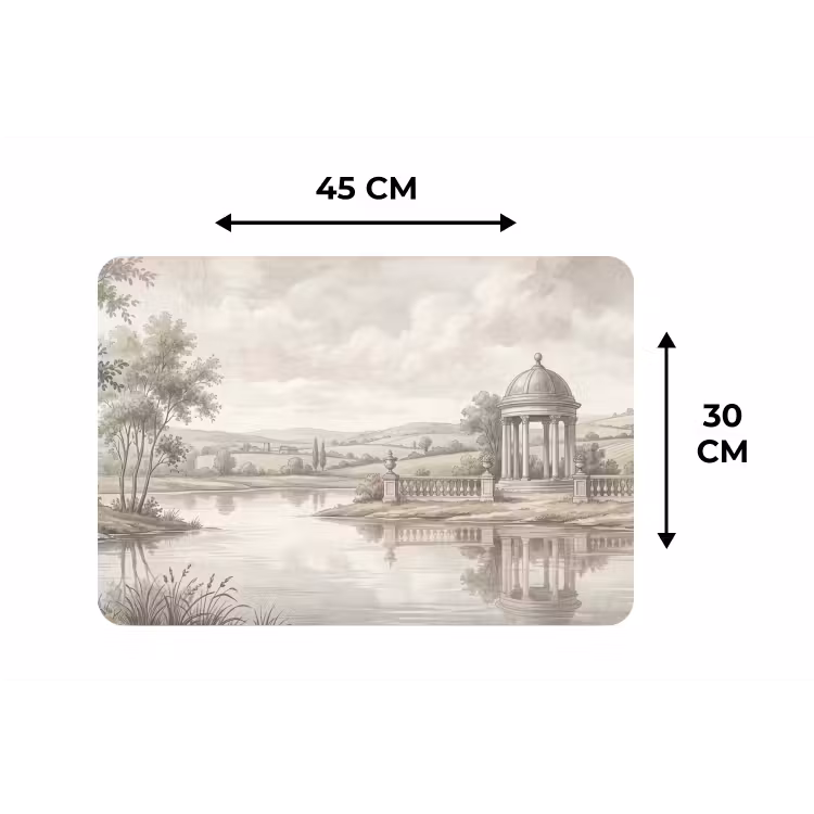 Landschap - Water - Natuur - Sepia Placemat vinyl groot -specs