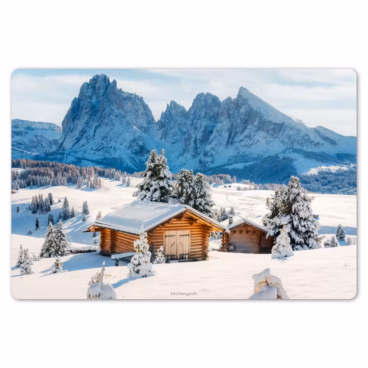 Landschap - Winter - Sneeuw Placemat vinyl groot -zzsfeer1_Kitchenyeah-website