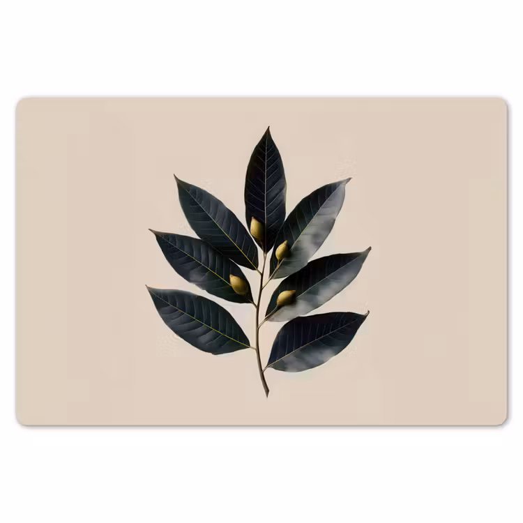 Laurierbladeren - Bloemknoppen - subtiel Placemat vinyl groot -zzsfeer1_Kitchenyeah-website
