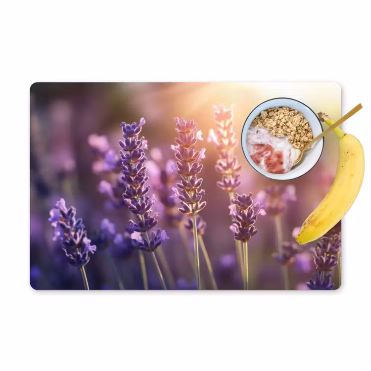 Lavendelbloemen - Paars - Zonlicht Placemat vinyl groot -zzzproduct_Kitchenyeah-website