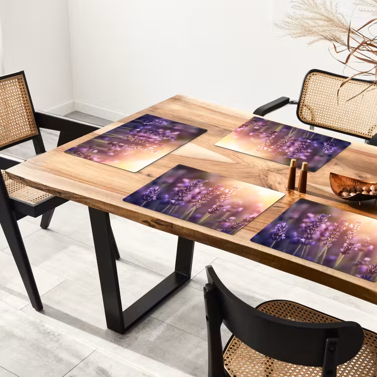 Lavendelbloemen - Paars - Zonlicht Placemat vinyl groot -zzsfeer4_Kitchenyeah-website