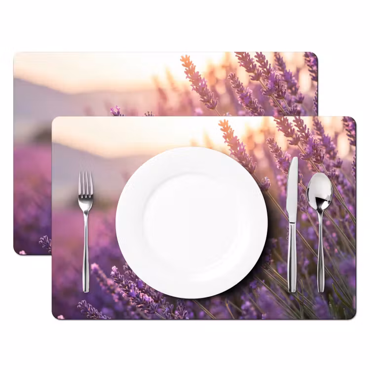 Lavendel - Paars - Zonlicht Placemat vinyl groot -zzsfeer2_Kitchenyeah-website