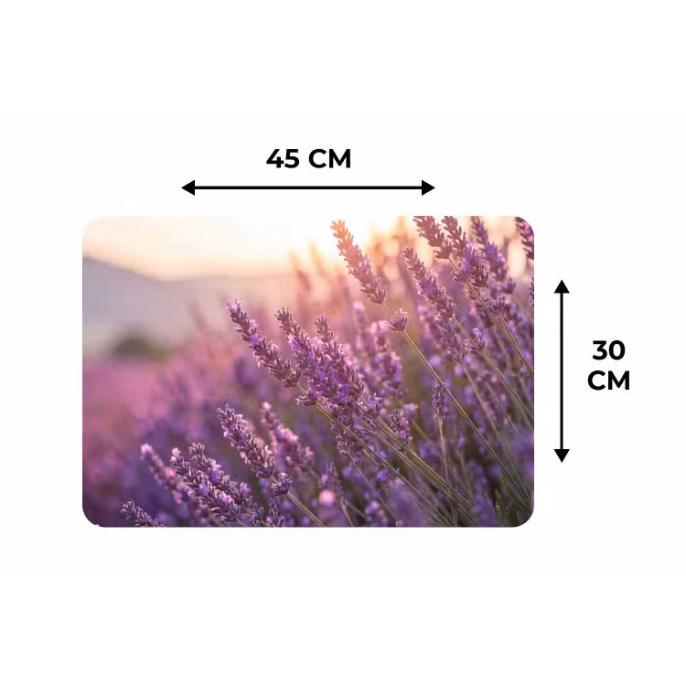 Lavendel - Paars - Zonlicht Placemat vinyl groot -specs
