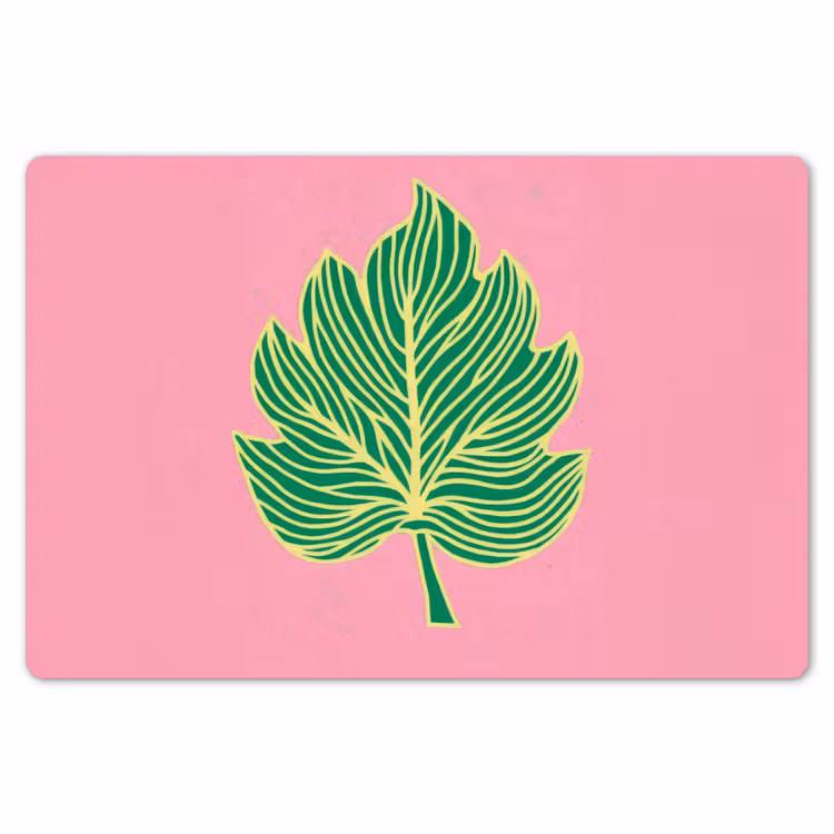Blad - Groen - Illustratie - Minimalistisch Placemat vinyl groot -zzsfeer1_Kitchenyeah-website