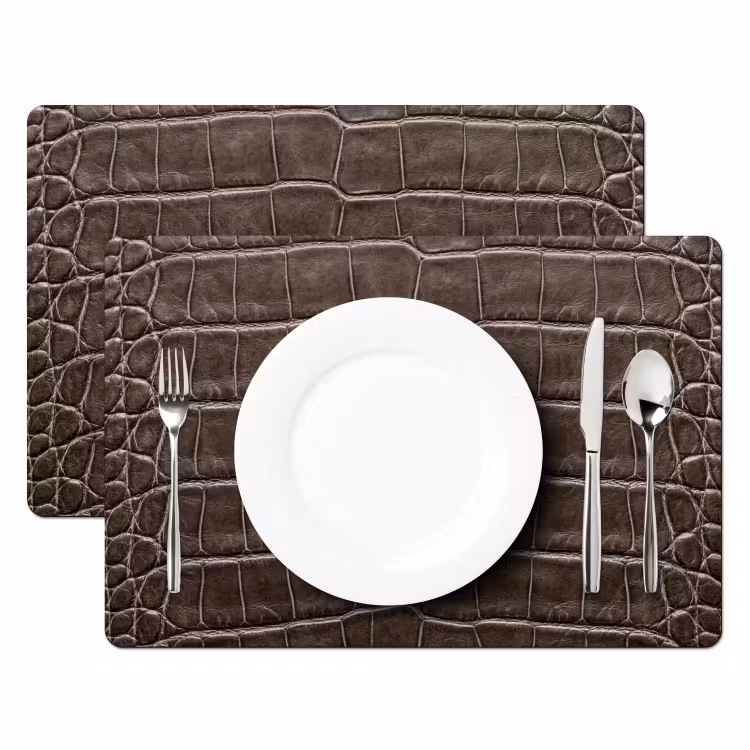 Leer - Krokodil - Mat Placemat vinyl groot -zzsfeer2_Kitchenyeah-website