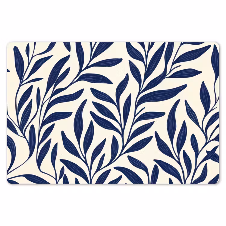 Bladeren - Klimop - Donkerblauw Placemat vinyl groot -zzsfeer1_Kitchenyeah-website