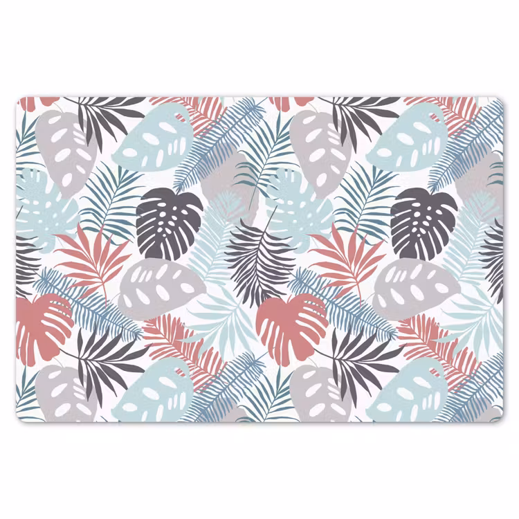 Bladeren - Jungle - Pastel - Tropisch Placemat vinyl groot -zzsfeer1_Kitchenyeah-website