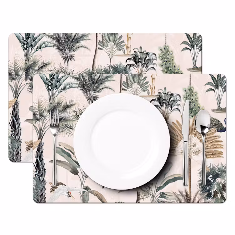 Bladeren - Monstera - Jungle - Tropical Placemat vinyl groot -zzsfeer2_Kitchenyeah-website