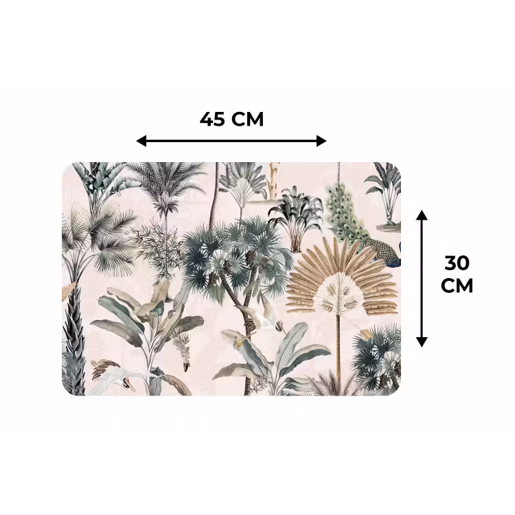 Bladeren - Monstera - Jungle - Tropical Placemat vinyl groot -specs