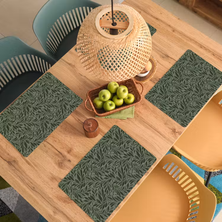 Bladeren - Organisch - Groen Placemat vinyl groot 368 -zzsfeer5_Kitchenyeah-website