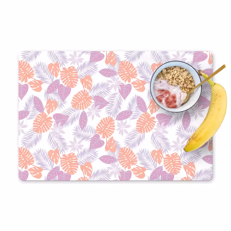 Bladeren - Pastelkleuren - Tropisch Placemat vinyl groot 368 -zzzproduct_Kitchenyeah-website