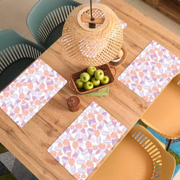 Bladeren - Pastelkleuren - Tropisch Placemat vinyl groot 368 -zzsfeer5_Kitchenyeah-website
