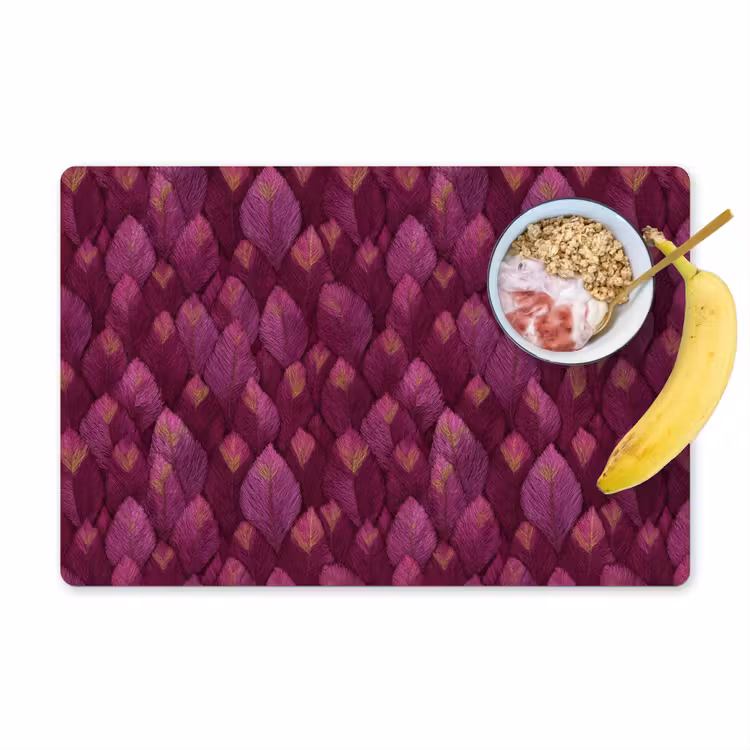 Bladeren - Patroon - Burgundy Placemat vinyl groot 368 -zzzproduct_Kitchenyeah-website