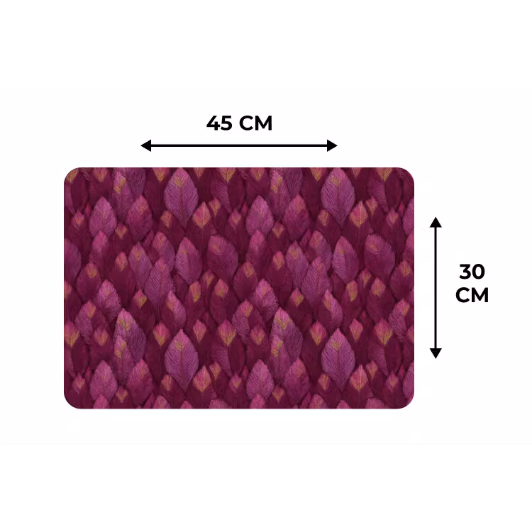 Bladeren - Patroon - Burgundy Placemat vinyl groot 368 -specs