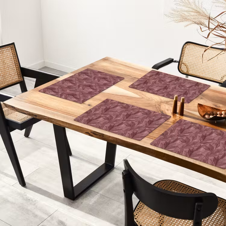 Bladeren - Patroon - Paars Placemat vinyl groot 368 -zzsfeer4_Kitchenyeah-website