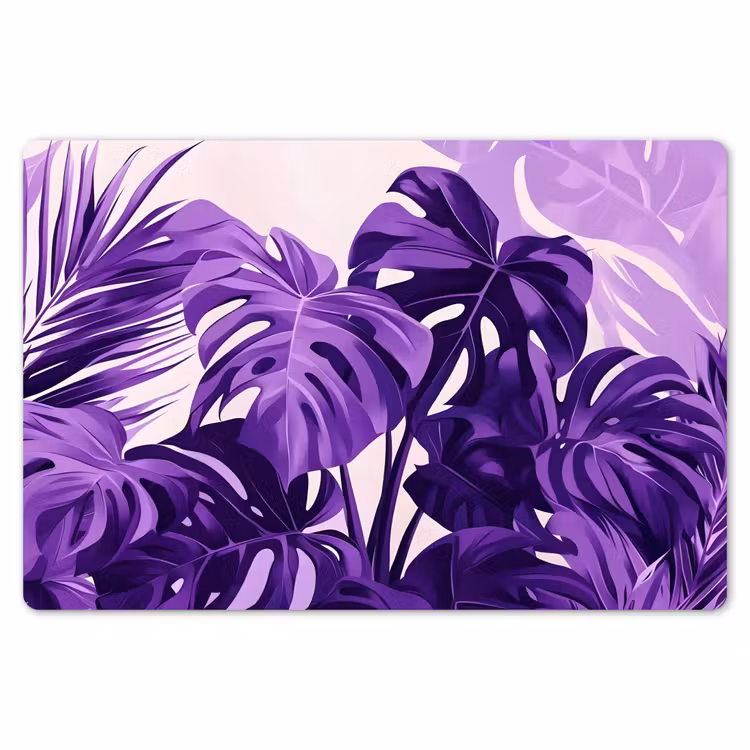 Bladeren - Paars - Tropisch - Abstract Placemat vinyl groot -zzsfeer1_Kitchenyeah-website