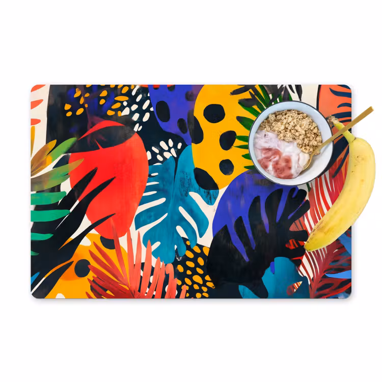 Bladeren - Vormen - Abstract - Kleurrijk Placemat vinyl groot -zzzproduct_Kitchenyeah-website