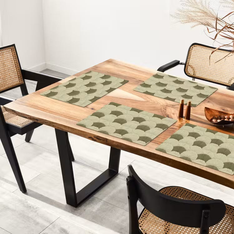Bladeren - Structuur - Groen Placemat vinyl groot 368 -zzsfeer4_Kitchenyeah-website