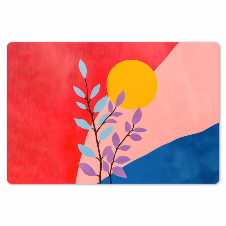 Bladeren - Zon - Abstracte vormen Placemat vinyl groot -zzsfeer1_Kitchenyeah-website