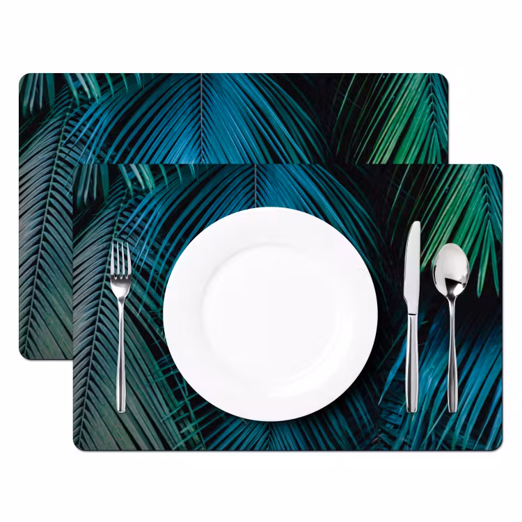 Bladeren - Tropisch - Jungle - Natuur Placemat vinyl groot -zzsfeer2_Kitchenyeah-website